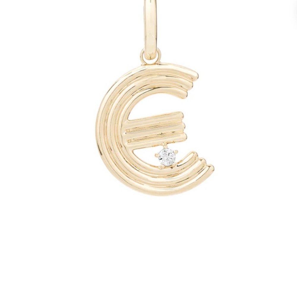 ISO Adina Reyter 14K Groovy Diamond Hinged Charm ‘E’